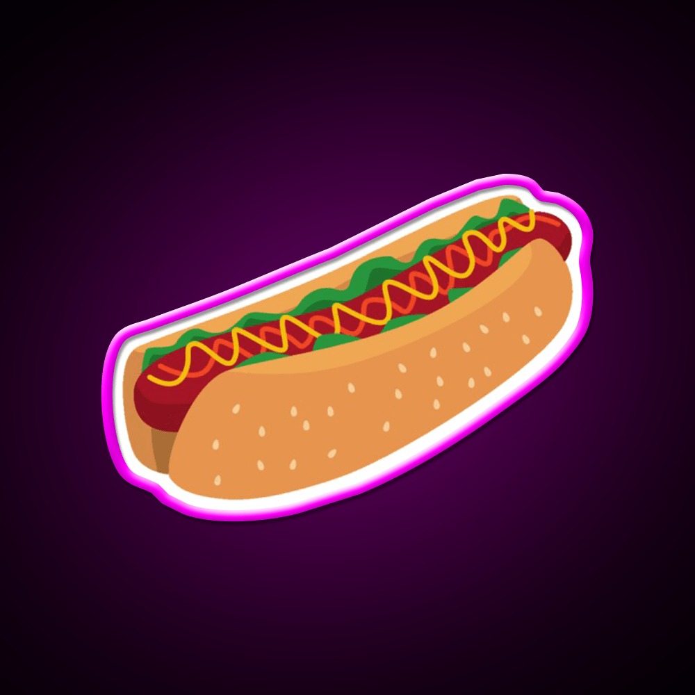 Hotdog Fast Food Led Neon Sign For Burger Place Rgb Color - Shineneon