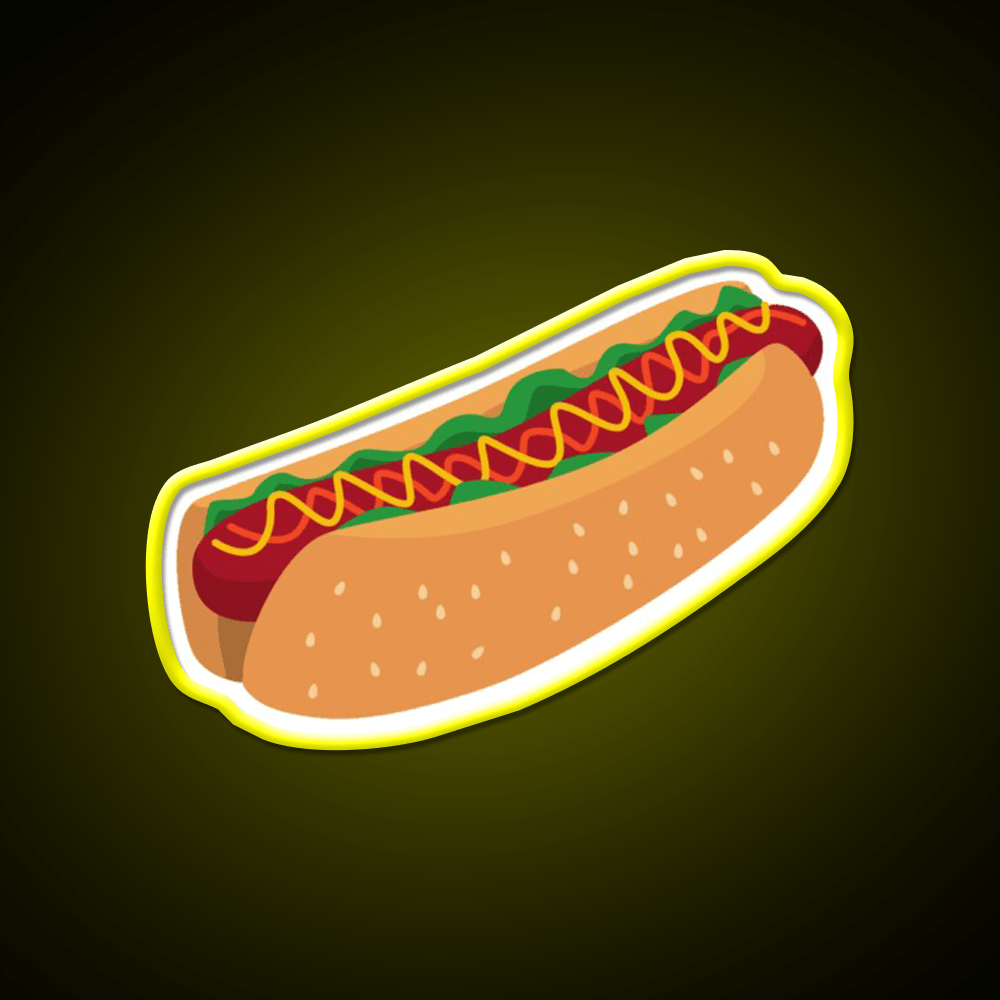 Hotdog Fast Food Led Neon Sign For Burger Place Rgb Color - Shineneon