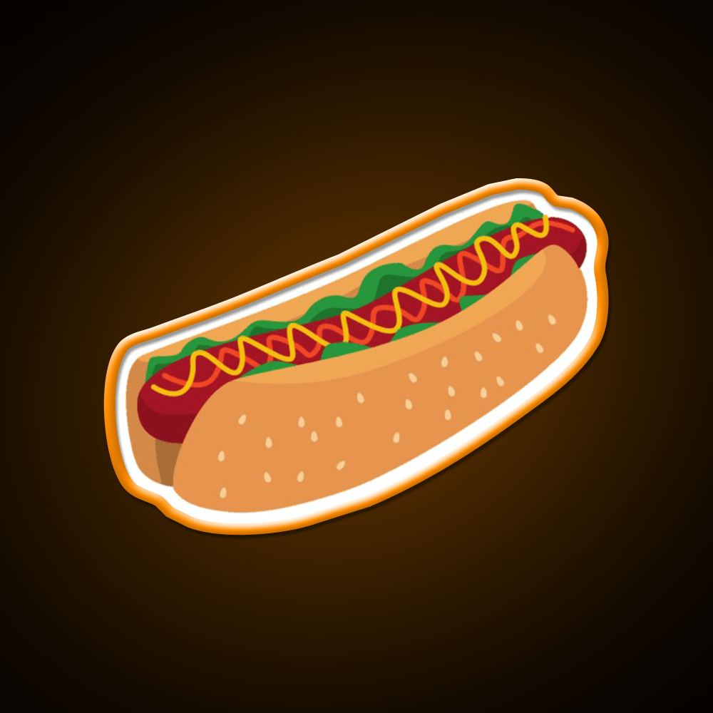 Hotdog Fast Food Led Neon Sign For Burger Place Rgb Color - Shineneon