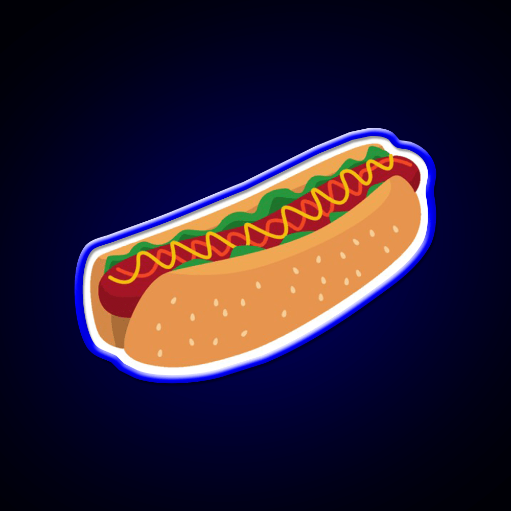 Hotdog Fast Food Led Neon Sign For Burger Place Rgb Color - Shineneon