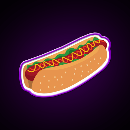 Hotdog Fast Food Led Neon Sign For Burger Place Rgb Color - Shineneon