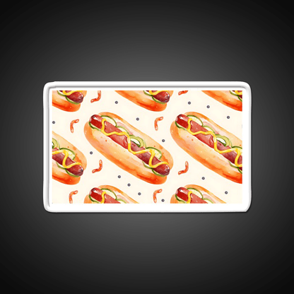 Hotdog Pattern Sausages Snack Food Led Neon Sign Rgb Color - Shineneon