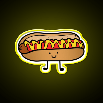 Hotdog Periito Caliente Fast Food Led Neon Sign For Burger Place Rgb Color - Shineneon
