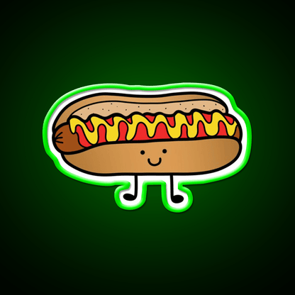Hotdog Periito Caliente Fast Food Led Neon Sign For Burger Place Rgb Color - Shineneon
