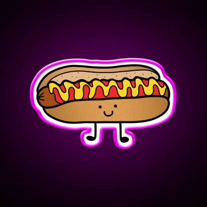 Hotdog Periito Caliente Fast Food Led Neon Sign For Burger Place Rgb Color - Shineneon