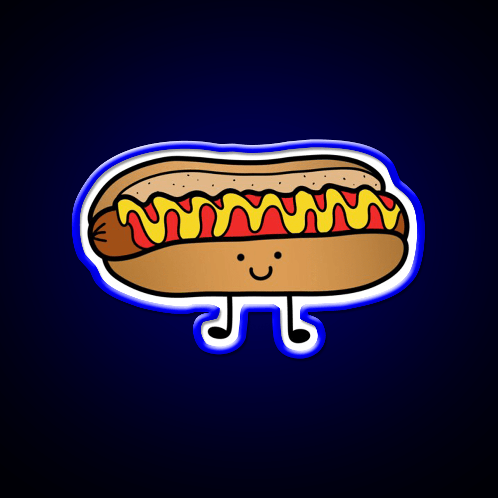 Hotdog Periito Caliente Fast Food Led Neon Sign For Burger Place Rgb Color - Shineneon
