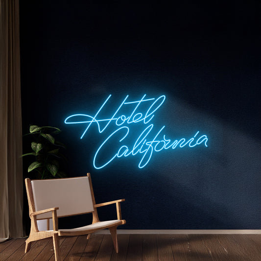 Hotel California Neon Sign, Club Lounge Neon Light