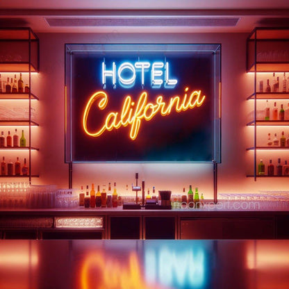 Hotel California Pink Teal Blue Led Neon Sign Bar Decor | Shineneon