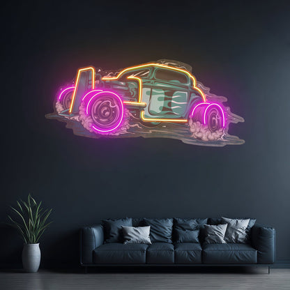 Hotrod Car Led Neon Sign Light Custom Led Signs - Shineneon