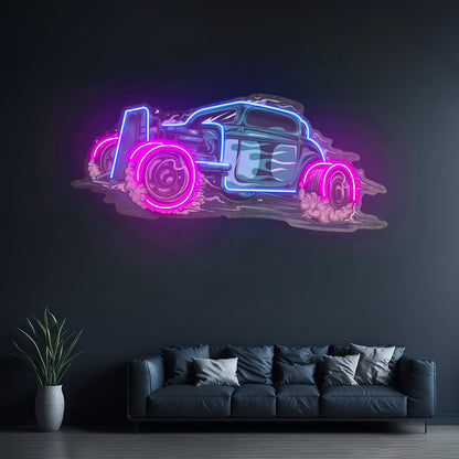 Hotrod Car Led Neon Sign Light Custom Led Signs - Shineneon