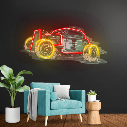 Hotrod Car Led Neon Sign Light Custom Led Signs - Shineneon