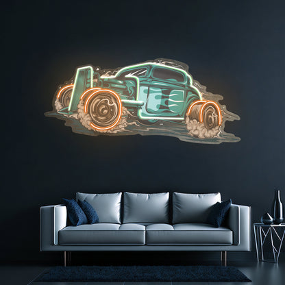 Hotrod Car Led Neon Sign Light Custom Led Signs