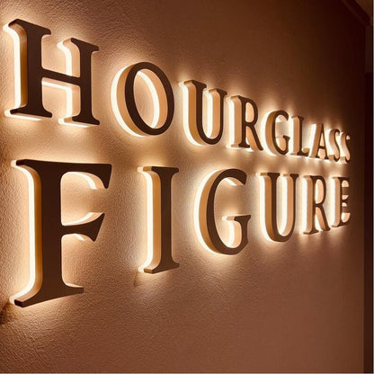 Hourglass Figure 3D Backlit Channel Letters Led Light Sign - Shineneon