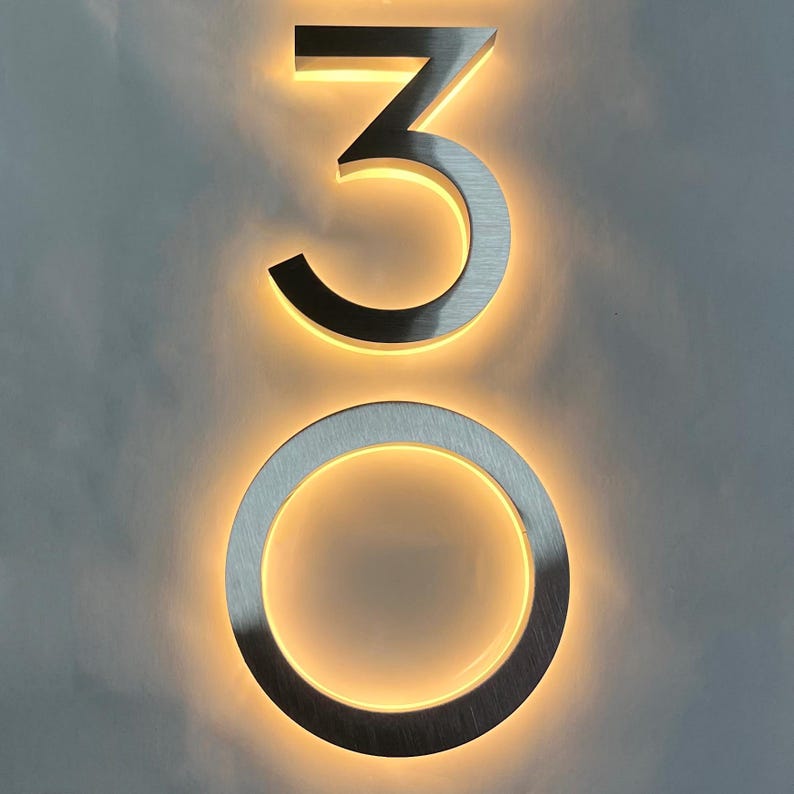 House Letter 30 Backlit Channel Letters Led Light Sign - Shineneon