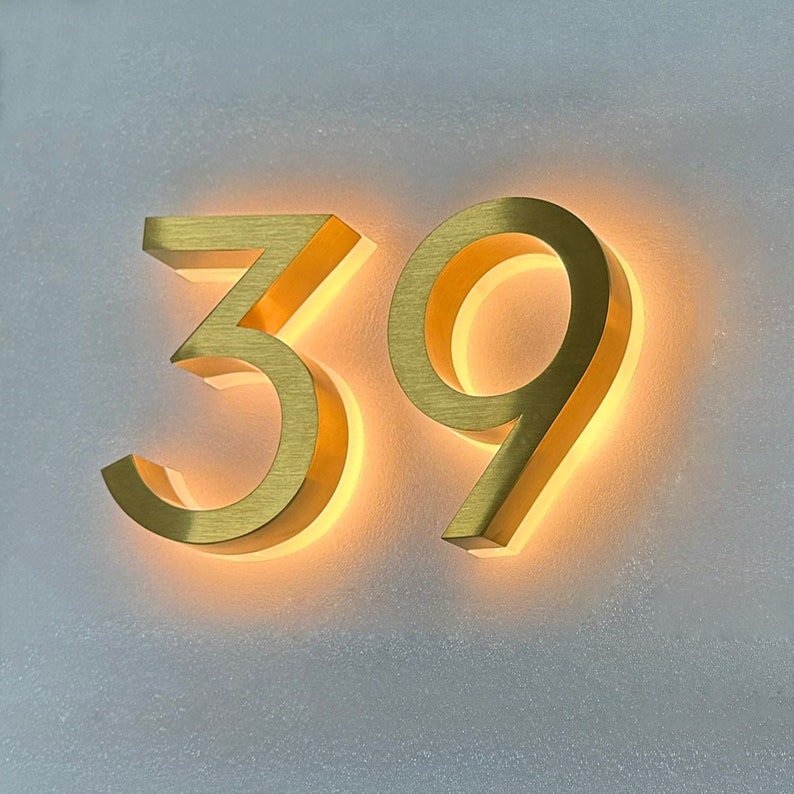 House Letter 39 Backlit Channel Letters Led Light Sign - Shineneon