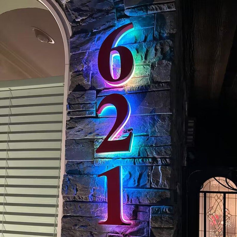 House Letter 621 Backlit Channel Letters Led Light Sign - Shineneon