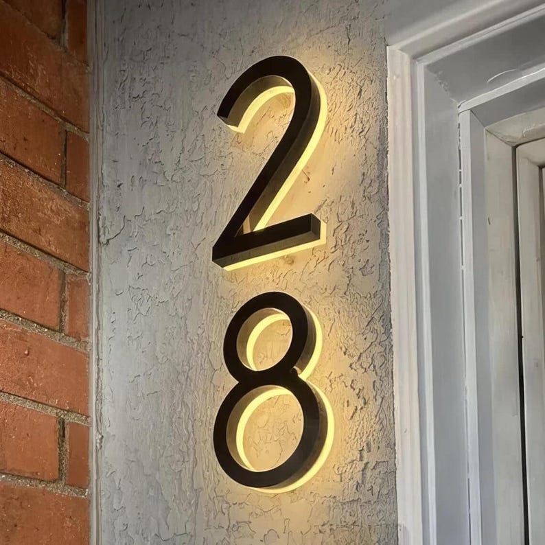 House Number 28 Backlit Channel Letters Led Light Sign - Shineneon
