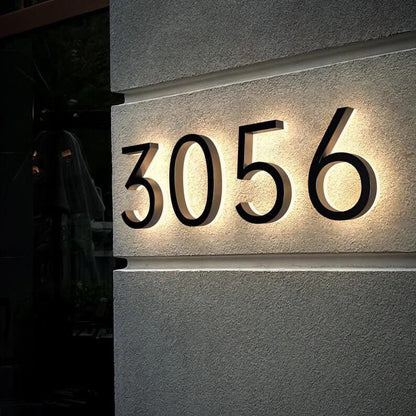 House Number 3056 Backlit Channel Letters Led Light Sign - Shineneon