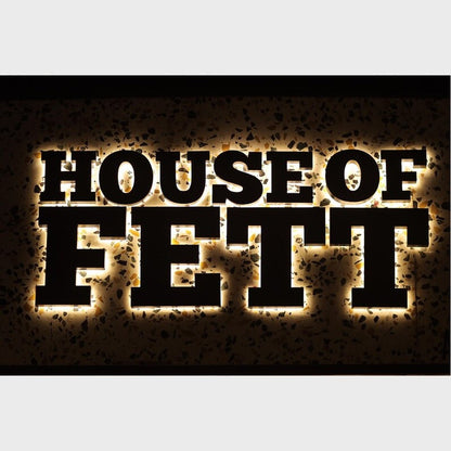 House Of Fett 3D Backlit Channel Letters Led Light Sign - Shineneon