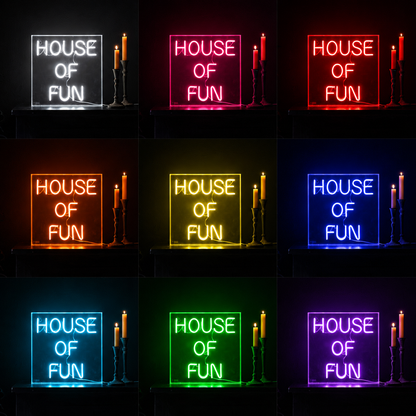House Of Fun LED Neon Sign - 05 Color Grid