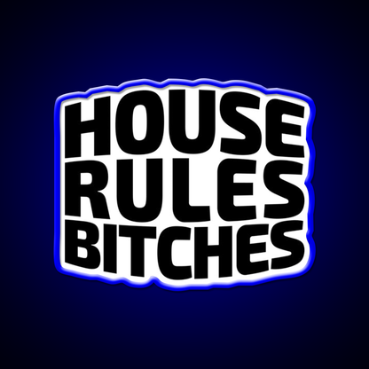 House Rules Bitches Beer Pong Beer Bar Decor Led Neon Sign Rgb Color - LED neon sign view 5