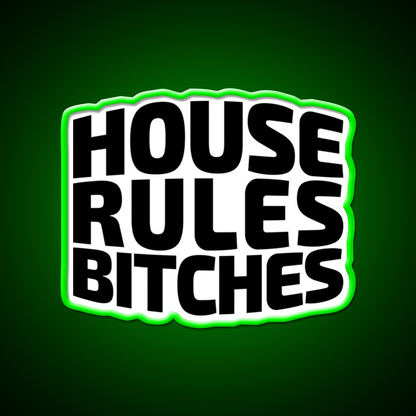 House Rules Bitches Beer Pong Beer Bar Decor Led Neon Sign Rgb Color - LED neon sign view 8