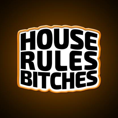 House Rules Bitches Beer Pong Beer Bar Decor Led Neon Sign Rgb Color - LED neon sign view 6