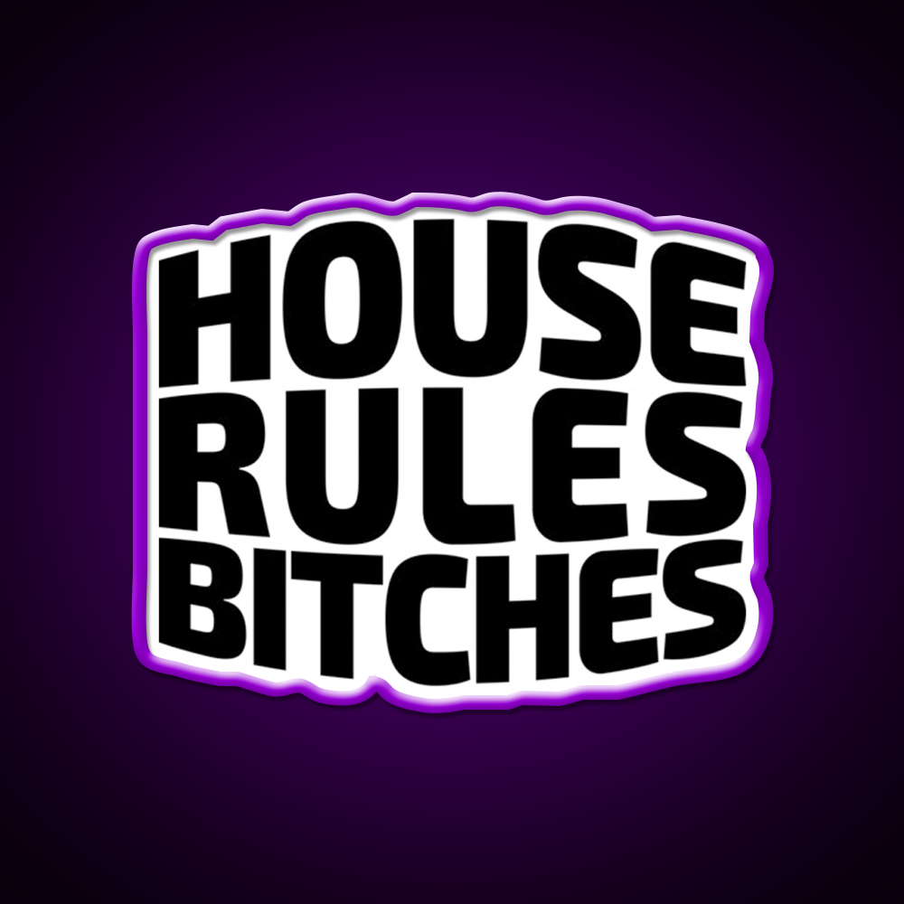 House Rules Bitches Beer Pong Beer Bar Decor Led Neon Sign Rgb Color - LED neon sign view 9