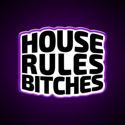 House Rules Bitches Beer Pong Beer Bar Decor Led Neon Sign Rgb Color - LED neon sign view 9