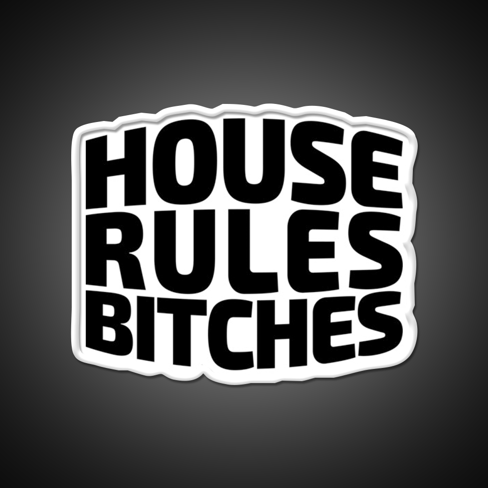 House Rules Bitches Beer Pong Beer Bar Decor Led Neon Sign Rgb Color - LED neon sign view 11