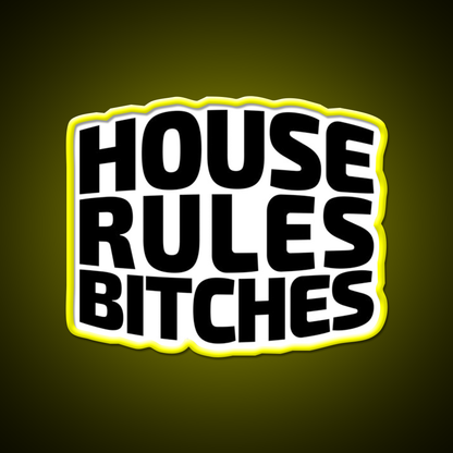 House Rules Bitches Beer Pong Beer Bar Decor Led Neon Sign Rgb Color - LED neon sign view 7