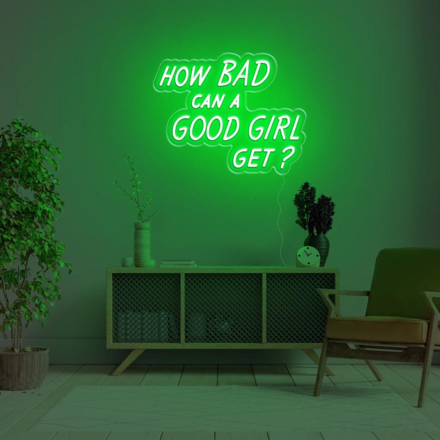 How Bad Can A Good Girl Get Pink Led Neon Sign For Modern Home Decor | Shineneon