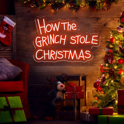 How The Grinch Stole Christmas Neon Sign Party Decoration | Shineneon