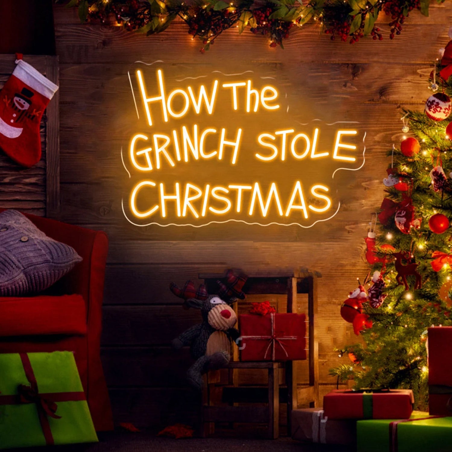 How The Grinch Stole Christmas Neon Sign Party Decoration | Shineneon