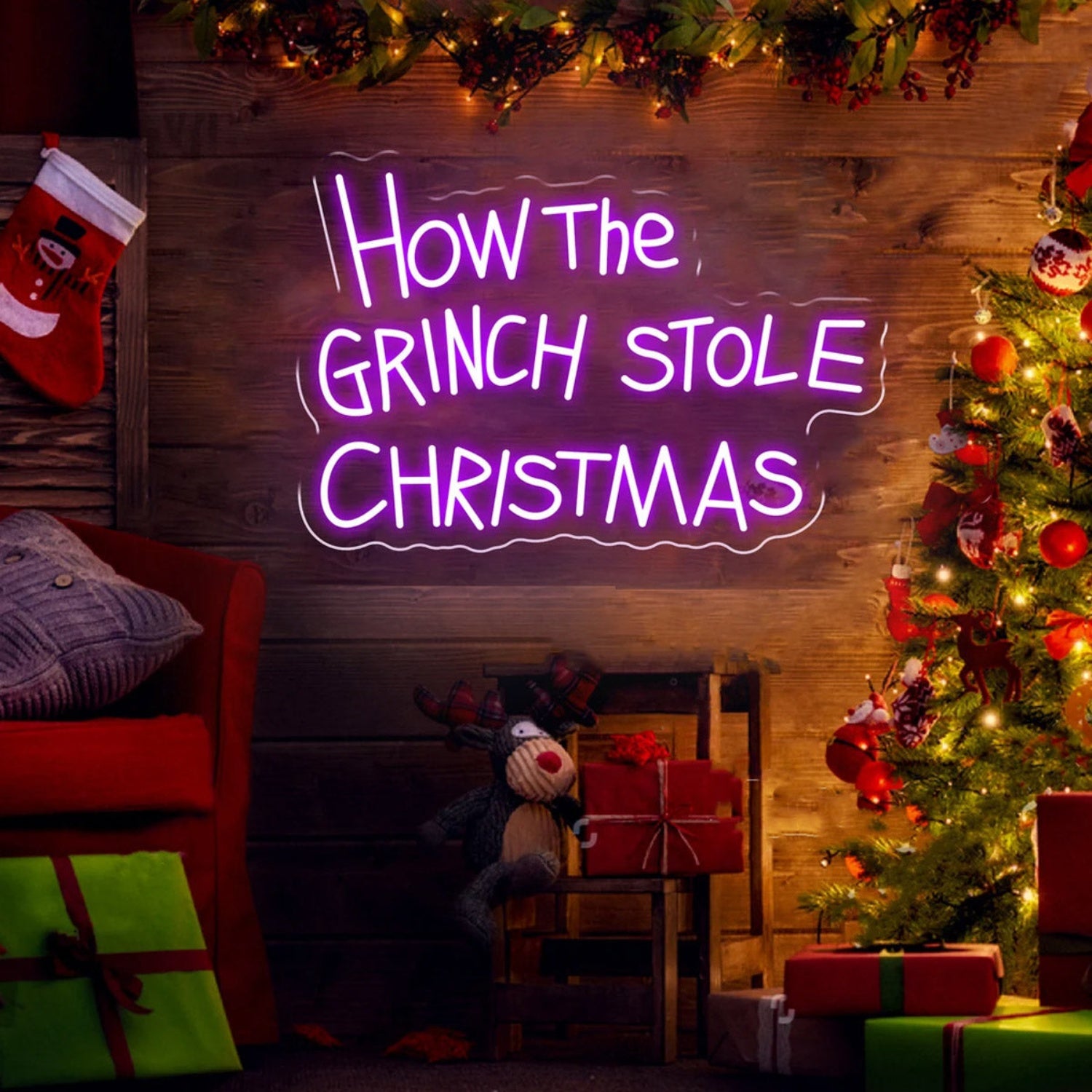 How The Grinch Stole Christmas Neon Sign Party Decoration | Shineneon
