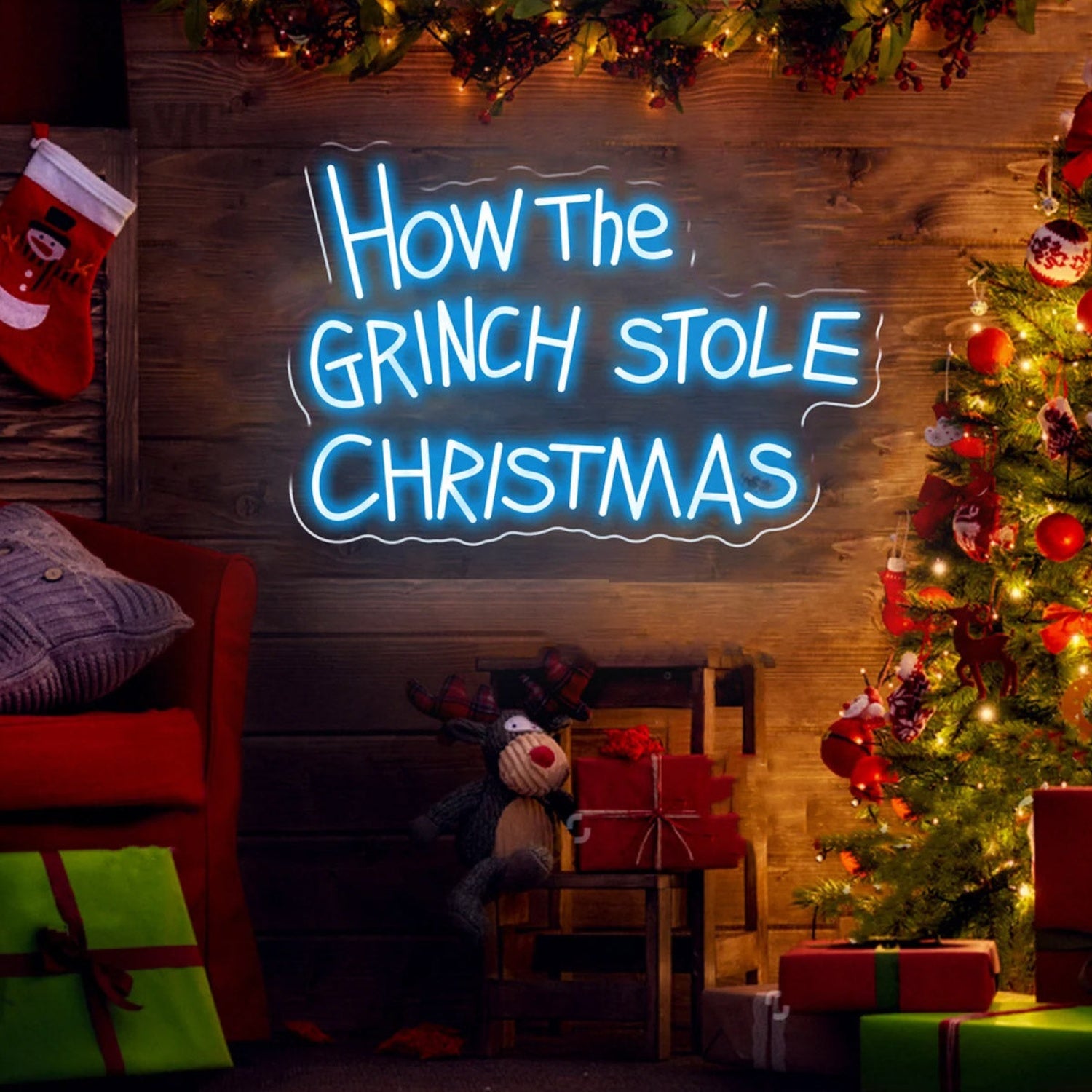 How The Grinch Stole Christmas Neon Sign Party Decoration | Shineneon