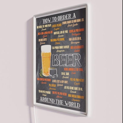 How To Order A Beer Around The World Beer Rgb Led Neon Sign - Shineneon