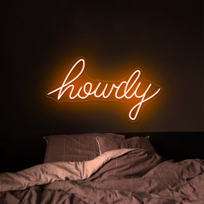 Howdy Artistic Neon Signs Wall Art