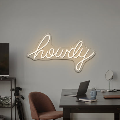 Howdy Artistic Neon Signs Wall Art