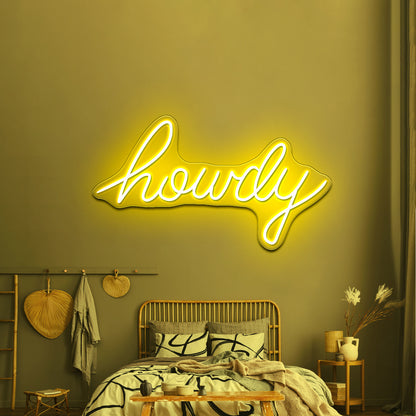 Howdy Artistic Neon Signs Wall Art