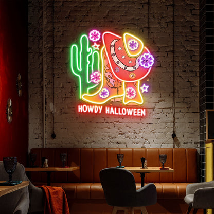 Howdy Boost Halloween Acrylic Led Neon Sign | Shineneon
