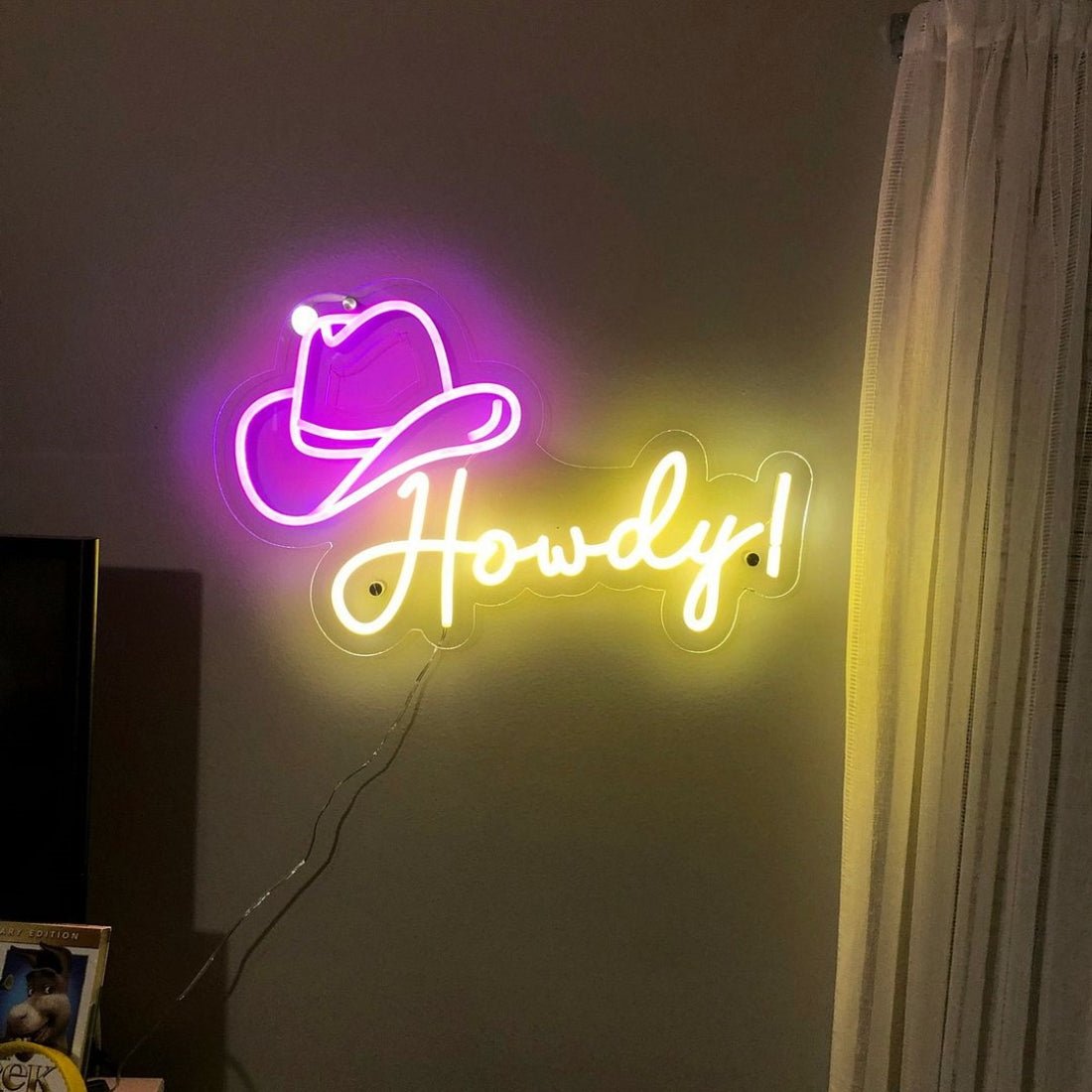 Howdy Cowboy Hat Led Sign Business Neon Sign - Shineneon