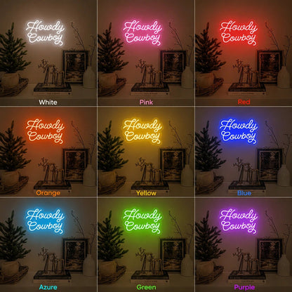 Howdy Cowboy LED Neon Sign - Shineneon