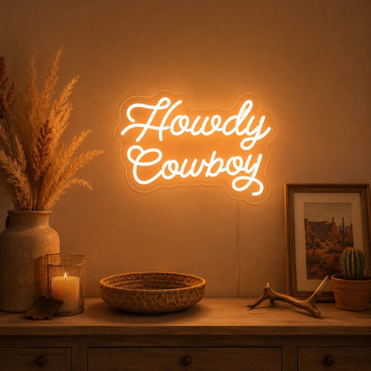 Howdy Cowboy LED Neon Sign - Shineneon
