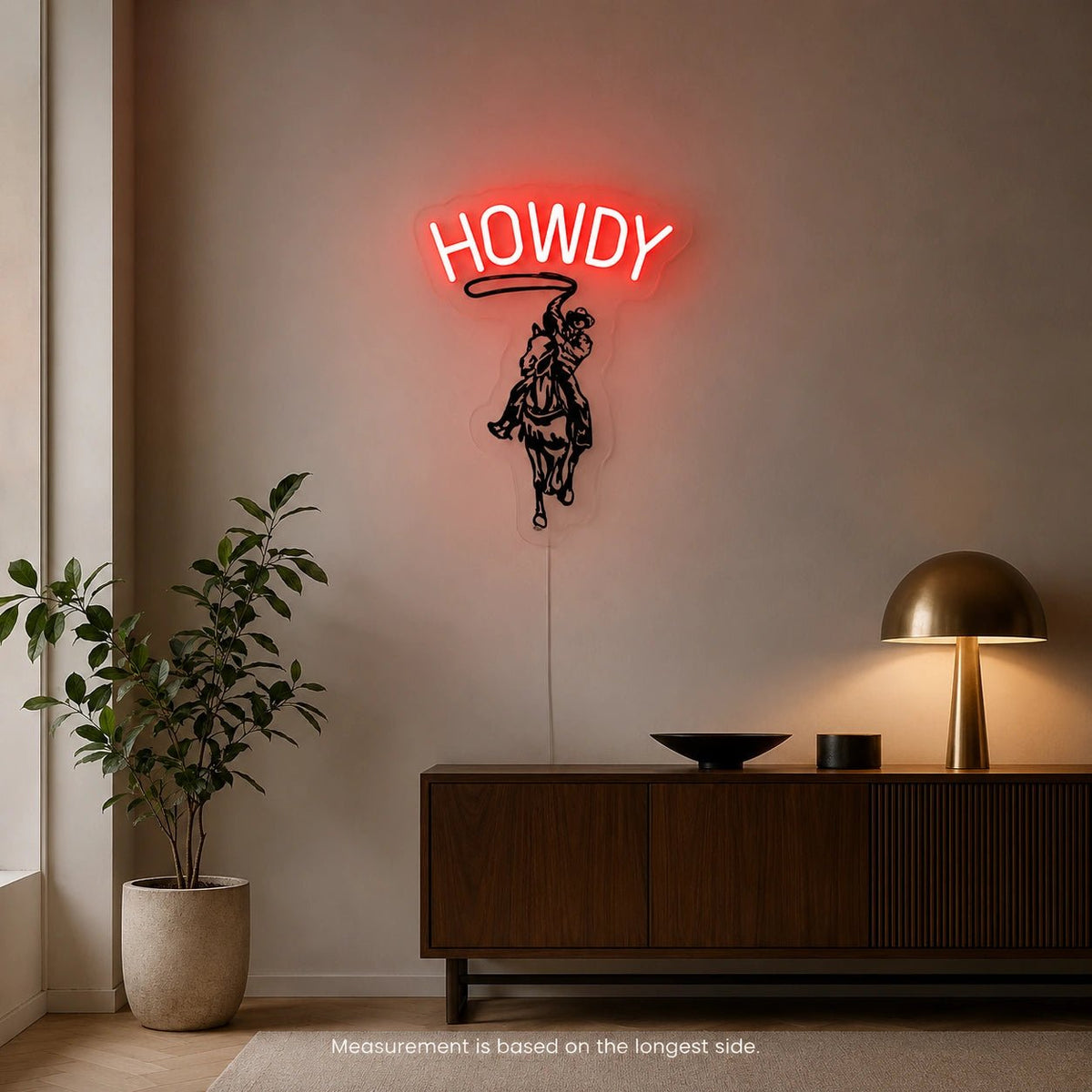 Howdy Cowboy Silhouette LED Neon Sign - Shineneon