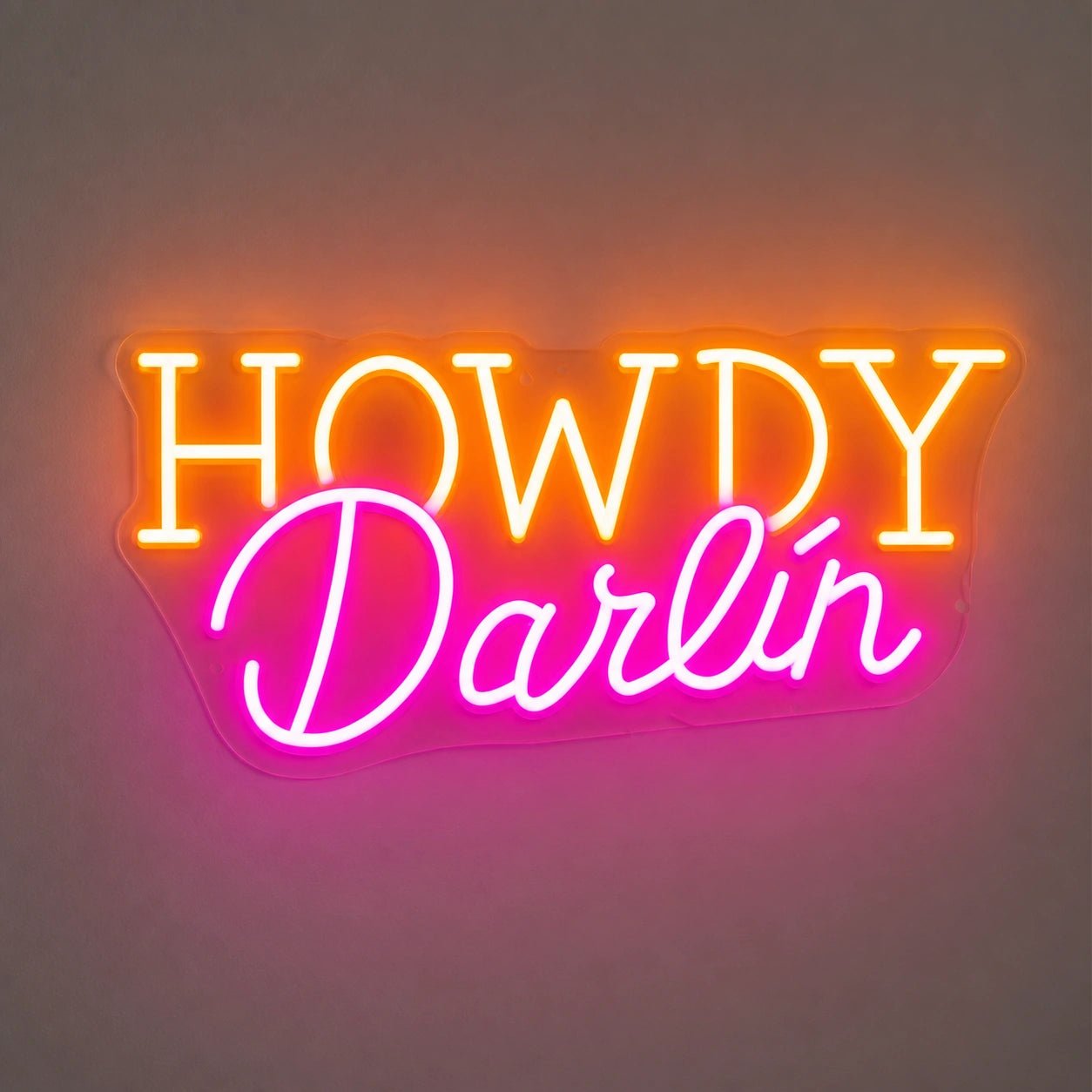 Howdy Darlin Bedroom Vintage LED Neon Sign - Shineneon