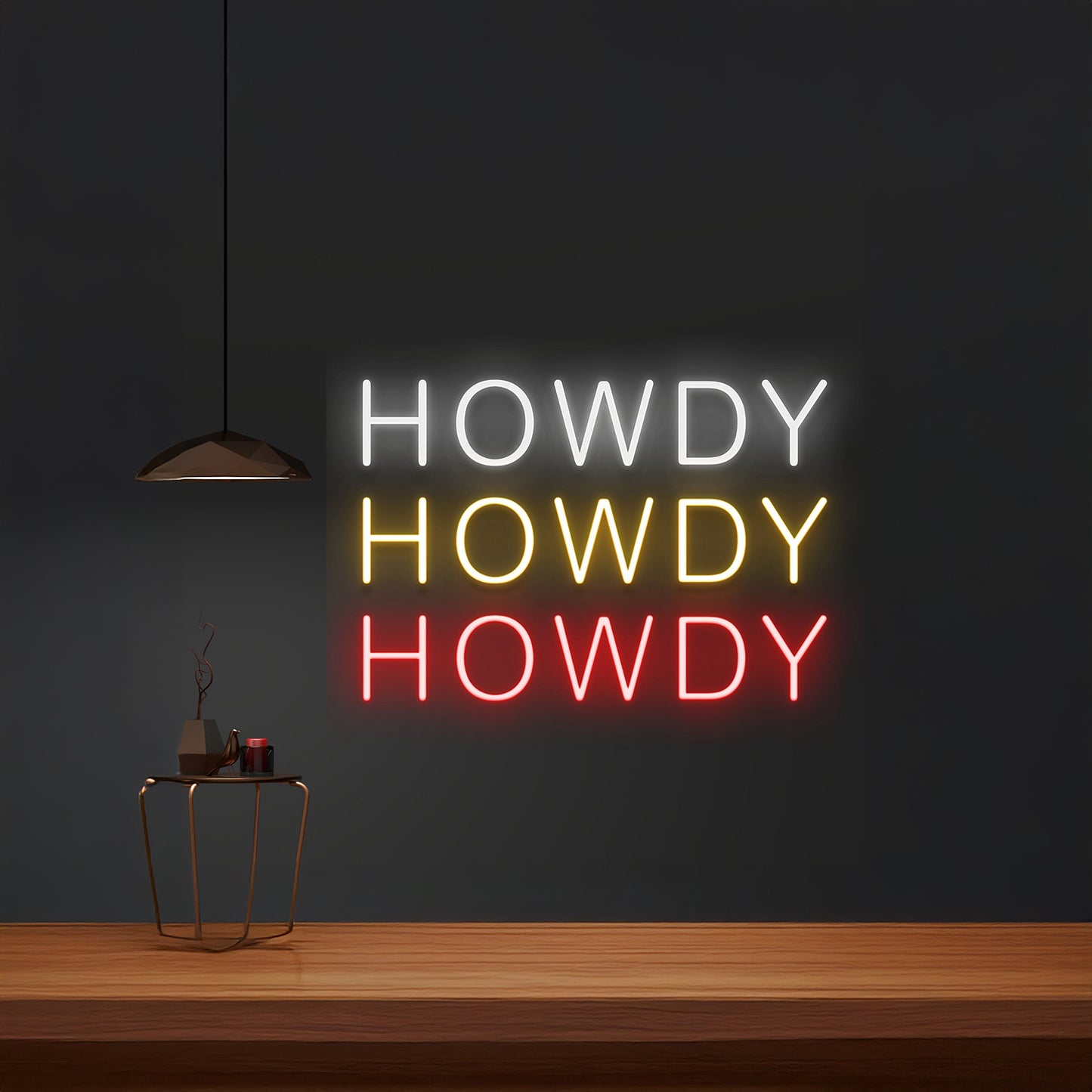 Howdy Neon Sign Welcome Led Light