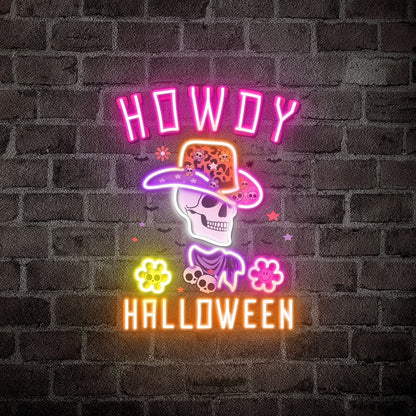 Howdy Skull Halloween Acrylic Led Neon Sign | Shineneon