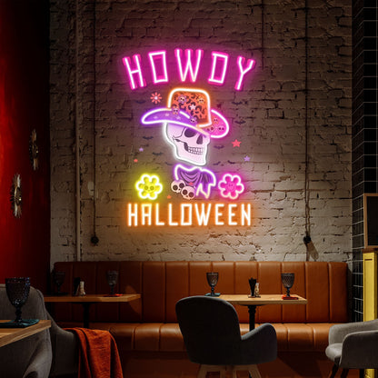 Howdy Skull Halloween Acrylic Led Neon Sign | Shineneon