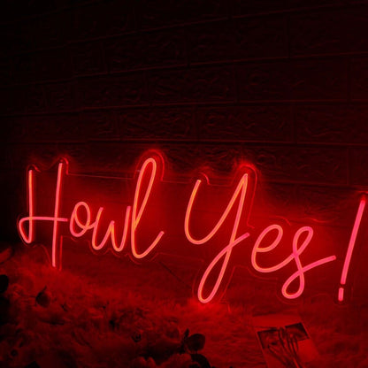 Howl Yes Red Led Neon Sign - Shineneon